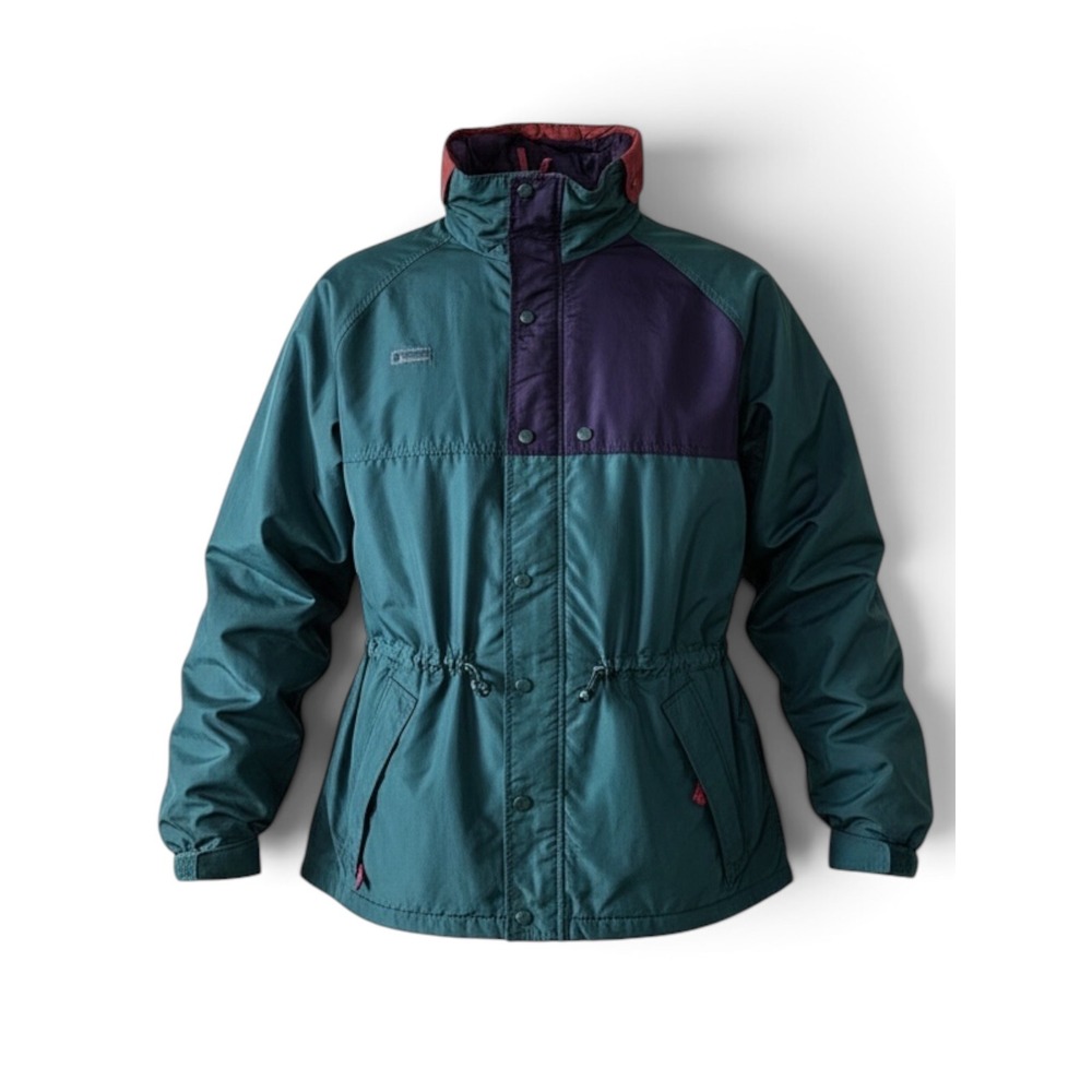 Vintage Columbia Eagle Cap Colorblock Parka Jacket Teal Purple Red XL